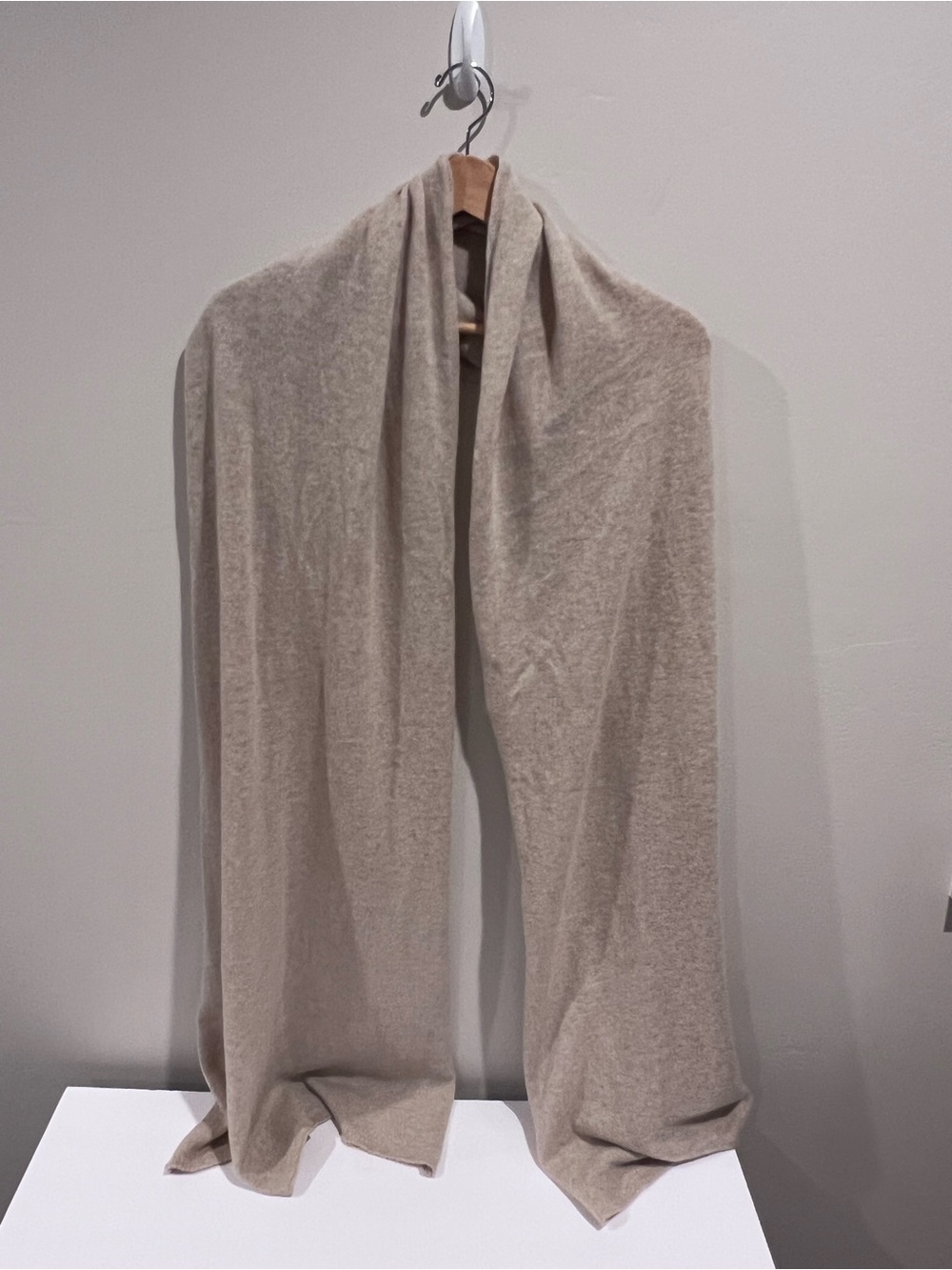 Cashmere Beige Wrap Scarf - Made in Italy